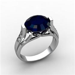 Genuine 6.09 ctw SapphireRing 10kt White or Yellow Gold