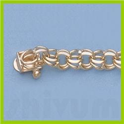 Genuine 7" 14kt Italian Gold-Yellow or White 1.9mm, Charm Bracelets Gauge:Y4056, 7.3gr