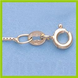 Genuine 16" 14kt Italian Gold-Yellow or White 0.9mm, Box Chain Gauge:054, 1.9gr