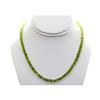 Image 1 : Natural Peridot Round Faceted Beads Necklace w/brass clasp