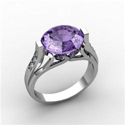 Genuine 6.09 ctw Tanzanite Ring 14kt White or Yellow Gold