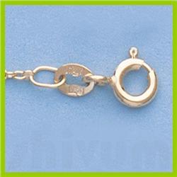 Genuine 16" 14kt Italian Gold-Yellow or White 1.3mm, Oval Link Chain Gauge:030, 1.9gr