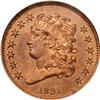 Image 2 : Half Cents  1831  B-1-B NGC PR66 RB