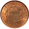 Image 3 : Half Cents  1833 C-1 R1  PCGS MS64 RB