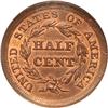 Image 3 : Half Cents  1855 C-1 R1  PCGS MS64 RB