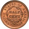 Image 3 : Half Cents 1855 C-1. R1. ANACS MS65 Red