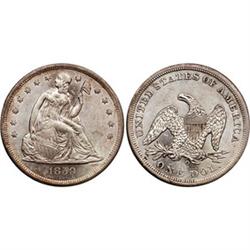 Seated Dollars 1859-O MS60