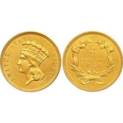 Three-Dollar Gold 1854-O AU50
