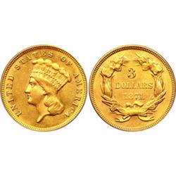Three-Dollar Gold 1871 MS60