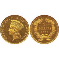 Three-Dollar Gold 1889 NGC PR65