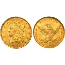 Half Eagles 1834 Plain 4. NGC MS61