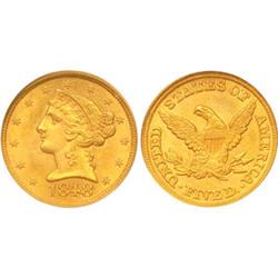 Half Eagles 1848 PCGS MS62