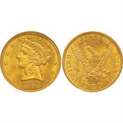 Half Eagles 1858 PCGS MS64