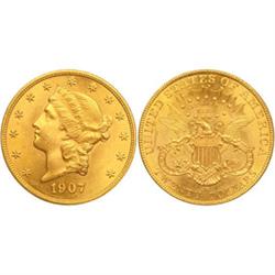 Double Eagles 1907-D MS65
