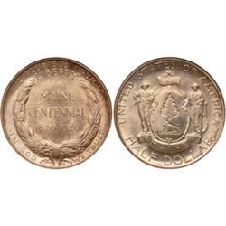 Commem Silver 1920 Maine Mint State 66
