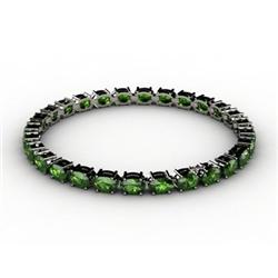 Genuine 17.00 Emerald Bracelet 18kt White or Yellow Gold 7g