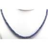 Image 2 : Natural Tanzanite Smooth Faceted Round Gradual Beads Necklace Gemstone 89.30ctw with brass clasp