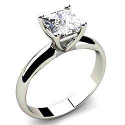 1.00 ct Princess cut Diamond Solitaire Ring, I-K, SI-I