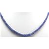 Image 2 : Natural AA Tanzanite Micro Faceted Rondelles Graduated Necklace Gemstone 79.80ctw with brass clasp