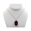 Image 1 : Red Tourmaline 53.34 ctw & DiamondPendant 14kt W/Y Gold
