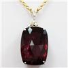 Image 2 : Red Tourmaline 53.34 ctw & DiamondPendant 14kt W/Y Gold
