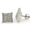 Image 1 : Genuine 0.33ctw Round Cut Diamond Invisible Type Earring 10k White Gold Screw back, 1.26g