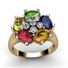 Image 1 : Genuine  2.93 ctw 10kt Multi-Color Precious Stone & Diamond Ring