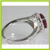 Image 2 : Genuine 3.50  ctw Ruby & Diamond  Ring 18kt Gold-White