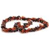 Image 3 : Mix Semi Precious Stone Double Twisted Row Design Necklace with clasp