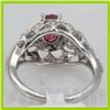 Image 2 : Genuine 1.6 ctw 18k Ruby & Diamond White Gold Ring