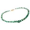 Image 1 : Natural Emarald Smooth Teardrops Briolettes Graduated Stringing Necklace 89.35ctw with brass clasp