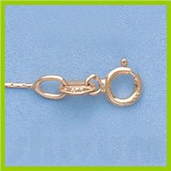 Genuine 16" 14kt Italian Gold-Yellow or White 0.5mm, Shiny Boston Chain :1gr