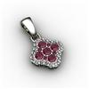 Image 1 : Genuine 0.59 ctw Ruby & Diamond Pendant 10kt W/Y Gold 10kt 2.5g