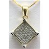 Image 1 : Genuine 0.28ctw Round Cut Diamond Invisible Type Pendant 10k White Gold or Yellow Gold, 1.69g