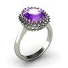 Image 1 : Amethyst 4.72 ctw & Diamond Ring 14kt W/Y  Gold