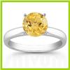 Image 1 : Genuine 2.0 ctw Citrine Solitaire Ring 14kt Gold-White