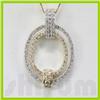 Image 1 : Genuine 0.9ctw Diamond Necklace 14k Gold 4.81g