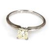 Image 1 : 0.75 ct Princess cut Diamond Solitaire Ring, VVS- C1