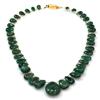 Image 1 : Natural Emeralds Smooth Teardrops Briolettes Graduated Stringing Neckalace 199.80ctw with brass clas