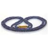 Image 2 : Natural 2Row Tanzanite Smooth Faceted Round Gradual Beads Necklace Gemstone 151.50ctw with brass cla