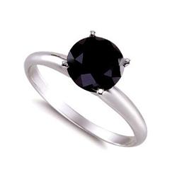 Genuine  Black Diamond 1.0Ctw Ring 14Kt  White Or Yellow Gold