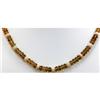 Image 2 : Natural Beer Quarts and Pearl Beads Single Row Necklace 130ctw approx with clasp