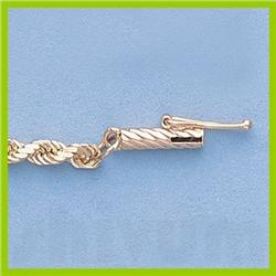 Genuine 16" 14kt Italian Gold-Yellow 3.0mm, D/C  Rope Chain Gauge:D/C or Reg.,  12.3gr