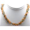 Image 1 : Mix Semi Precious Stone Double Rows Necklace with clasp