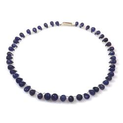 Natural Tanzanite Smooth Teardrop Beads Stringing Neckalce Gemstones 141.25ctw with brass clasp