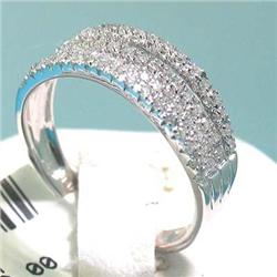 14K White Gold All Diamonds Ring Size 7 1/4