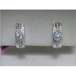 14K White Gold All Diamonds Earrings