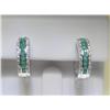 Image 3 : Emerald and Diamonds Ring Sz. 7 1/4 and Earrings Set