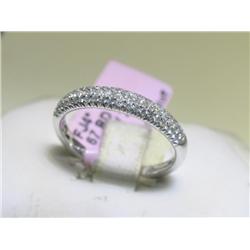 14K White Gold All Diamonds Ring Size 7