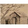 Image 2 : B.A. Rawn Original Ink Drawing Country Barn Framed